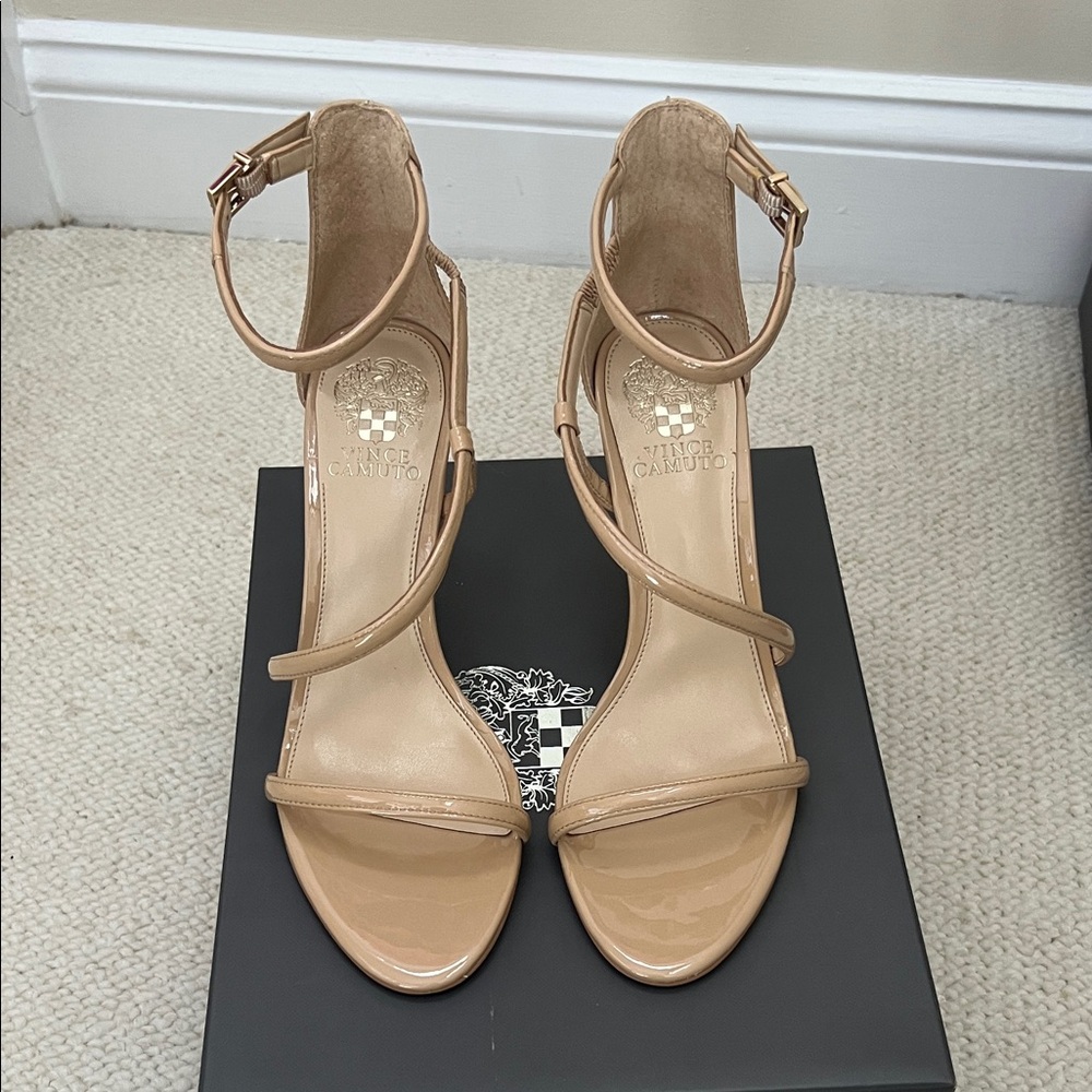 Vince Camuto Nude Strappy Heels
